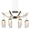 VONN LIGHTING VONN Artisan GENOA VAC3118BL 24" Integrated LED ETL Certified Pendant, Height Adjustable Chandelier, Black