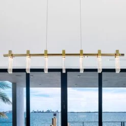 VONN LIGHTING VONN Artisan Sorrento VAC3137AB 40" ETL Certified Integrated LED Pendant, Height Adjustable Chandelier, Black -VONN LIGHTING VAC3137AB IMAGE 7