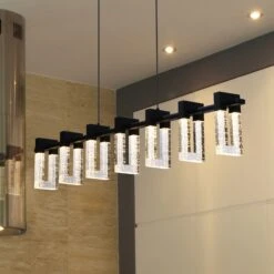 VONN LIGHTING VONN Artisan Sorrento VAC3137BL 40" 7-Light ETL Cert Integrated LED Pendant, Height Adjustable Chandelier, Black 20 VONN LIGHTING VONN Artisan Sorrento VAC3137BL 40" 7-Light ETL Cert Integrated LED Pendant, Height Adjustable Chandelier, Black -VONN LIGHTING VAC3137BL IMAGE 6