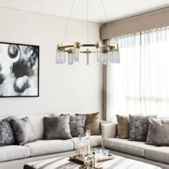 VONN LIGHTING VONN Artisan Sorrento VAC3139AB 27" Integrated LED ETL Certified Pendant, Height Adjustable Ring Chandelier, Antique Brass 22 VONN LIGHTING VONN Artisan Sorrento VAC3139AB 27" Integrated LED ETL Certified Pendant, Height Adjustable Ring Chandelier, Antique Brass -VONN LIGHTING VAC3139AB IMAGE 8