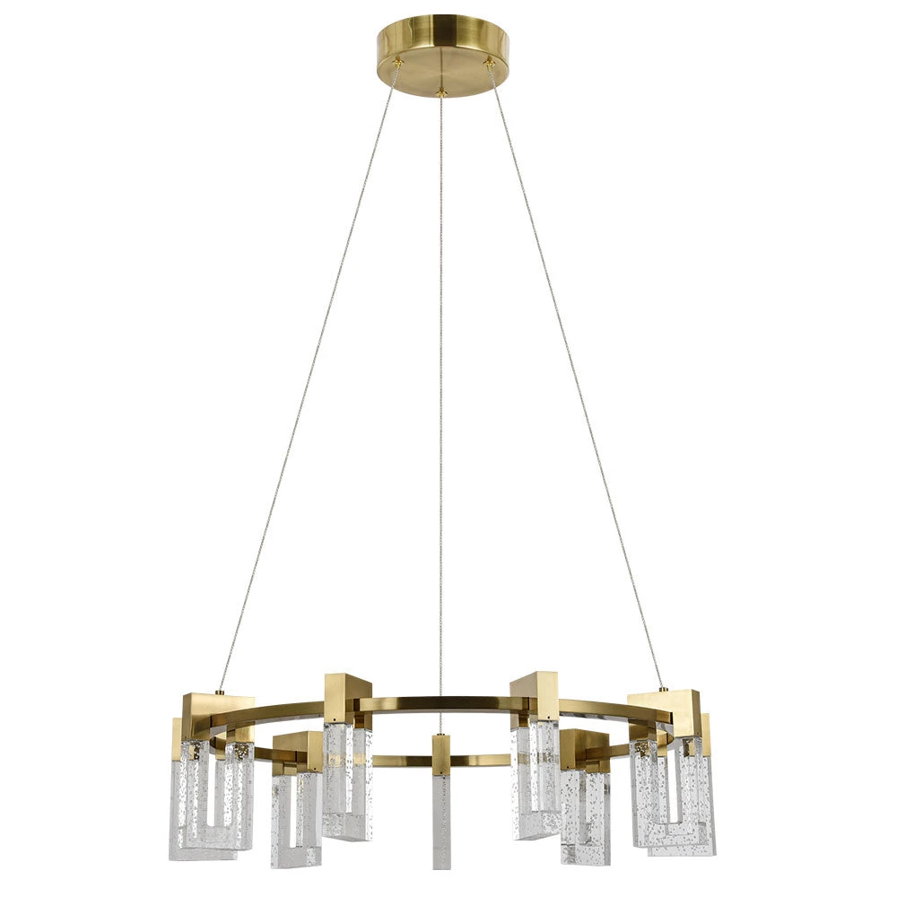 VONN LIGHTING VONN Artisan Sorrento VAC3139AB 27" Integrated LED ETL Certified Pendant, Height Adjustable Ring Chandelier, Antique Brass 12 VONN LIGHTING VONN Artisan Sorrento VAC3139AB 27" Integrated LED ETL Certified Pendant, Height Adjustable Ring Chandelier, Antique Brass - Image 10