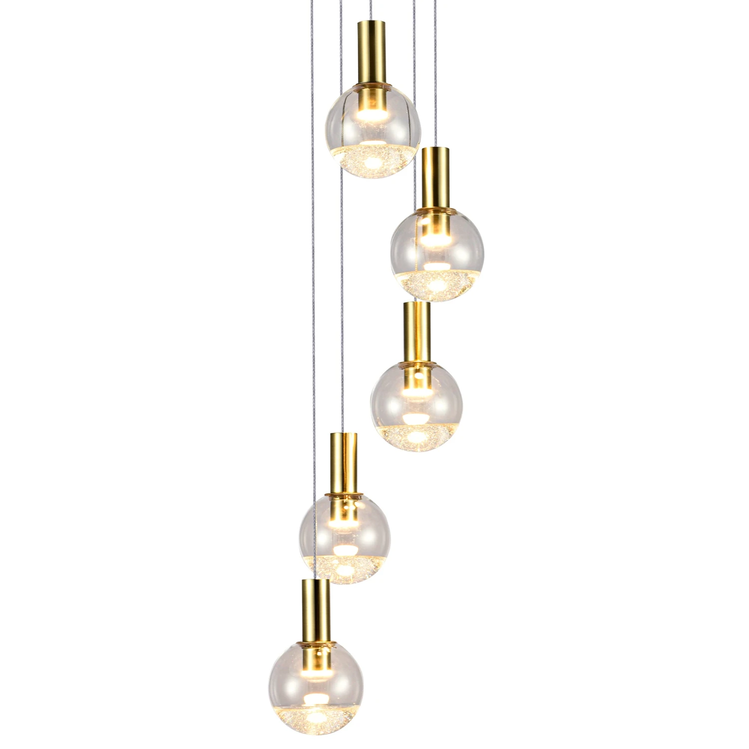 VONN LIGHTING VONN Artisan Sienna VAC3185BRS 5-Light ETL Certified Integrated LED Pendant, Height Adjustable Chandelier, Brass 3 VONN LIGHTING VONN Artisan Sienna VAC3185BRS 5-Light ETL Certified Integrated LED Pendant, Height Adjustable Chandelier, Brass