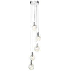 VONN LIGHTING VONN Artisan Sienna VAC3185CH 5-Light ETL Certified Integrated LED Pendant, Height Adjustable Chandelier, Chrome -VONN LIGHTING VAC3185CH IMAGE WB2