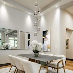 VONN LIGHTING VONN Artisan Venezia VAC3207CH 7-Light Integrated LED ETL Certified Pendant, Height Adjustable Chandelier, Chrome -VONN LIGHTING VAC3207CH IMAGE 5