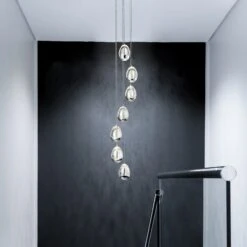 VONN LIGHTING VONN Artisan Venezia VAC3207CH 7-Light Integrated LED ETL Certified Pendant, Height Adjustable Chandelier, Chrome -VONN LIGHTING VAC3207CH IMAGE 8