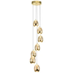 VONN LIGHTING VONN Artisan Venezia VAC3207GL 7-Light Integrated LED ETL Certified Pendant, Height Adjustable Chandelier, Gold 22 VONN LIGHTING VONN Artisan Venezia VAC3207GL 7-Light Integrated LED ETL Certified Pendant, Height Adjustable Chandelier, Gold -VONN LIGHTING VAC3207GL IMAGE WB2