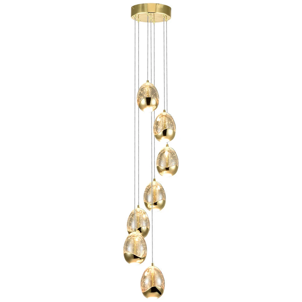 VONN LIGHTING VONN Artisan Venezia VAC3207GL 7-Light Integrated LED ETL Certified Pendant, Height Adjustable Chandelier, Gold 11 VONN LIGHTING VONN Artisan Venezia VAC3207GL 7-Light Integrated LED ETL Certified Pendant, Height Adjustable Chandelier, Gold - Image 9