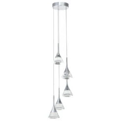 VONN LIGHTING VONN Artisan Amalfi VAC3215CH 5-Light Integrated LED ETL Certified Pendant, Height Adjustable Chandelier, Chrome -VONN LIGHTING VAC3215CH IMAGE 1
