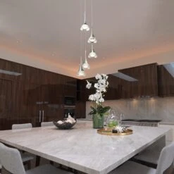 VONN LIGHTING VONN Artisan Amalfi VAC3215CH 5-Light Integrated LED ETL Certified Pendant, Height Adjustable Chandelier, Chrome -VONN LIGHTING VAC3215CH IMAGE 4