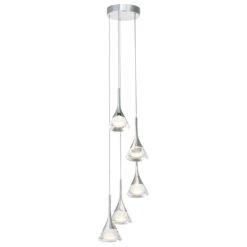 VONN LIGHTING VONN Artisan Amalfi VAC3215CH 5-Light Integrated LED ETL Certified Pendant, Height Adjustable Chandelier, Chrome -VONN LIGHTING VAC3215CH IMAGE WB2