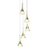 VONN LIGHTING VONN Artisan Amalfi VAC3215GL 5-Light Integrated LED ETL Certified Pendant, Height Adjustable Chandelier, Gold