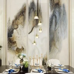 VONN LIGHTING VONN Artisan Amalfi VAC3215GL 5-Light Integrated LED ETL Certified Pendant, Height Adjustable Chandelier, Gold -VONN LIGHTING VAC3215GL IMAGE 5