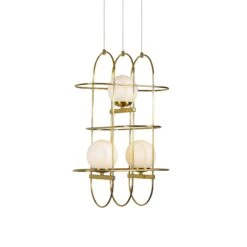 VONN LIGHTING VONN Artisan Lyra VAC3273AB 16" Integrated LED ETL Certified Height Adjustable Chandelier, Pendant