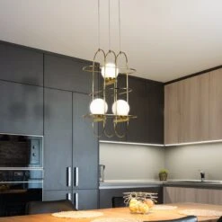 VONN LIGHTING VONN Artisan Lyra VAC3273AB 16" Integrated LED ETL Certified Height Adjustable Chandelier, Pendant -VONN LIGHTING VAC3273AB IMAGE 3