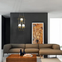 VONN LIGHTING VONN Artisan Lyra VAC3273AB 16" Integrated LED ETL Certified Height Adjustable Chandelier, Pendant -VONN LIGHTING VAC3273AB IMAGE 7