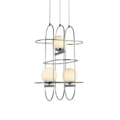 VONN LIGHTING VONN Artisan Lyra VAC3273CH 16" Integrated LED ETL Certified Height Adjustable Chandelier, Chrome Pendant