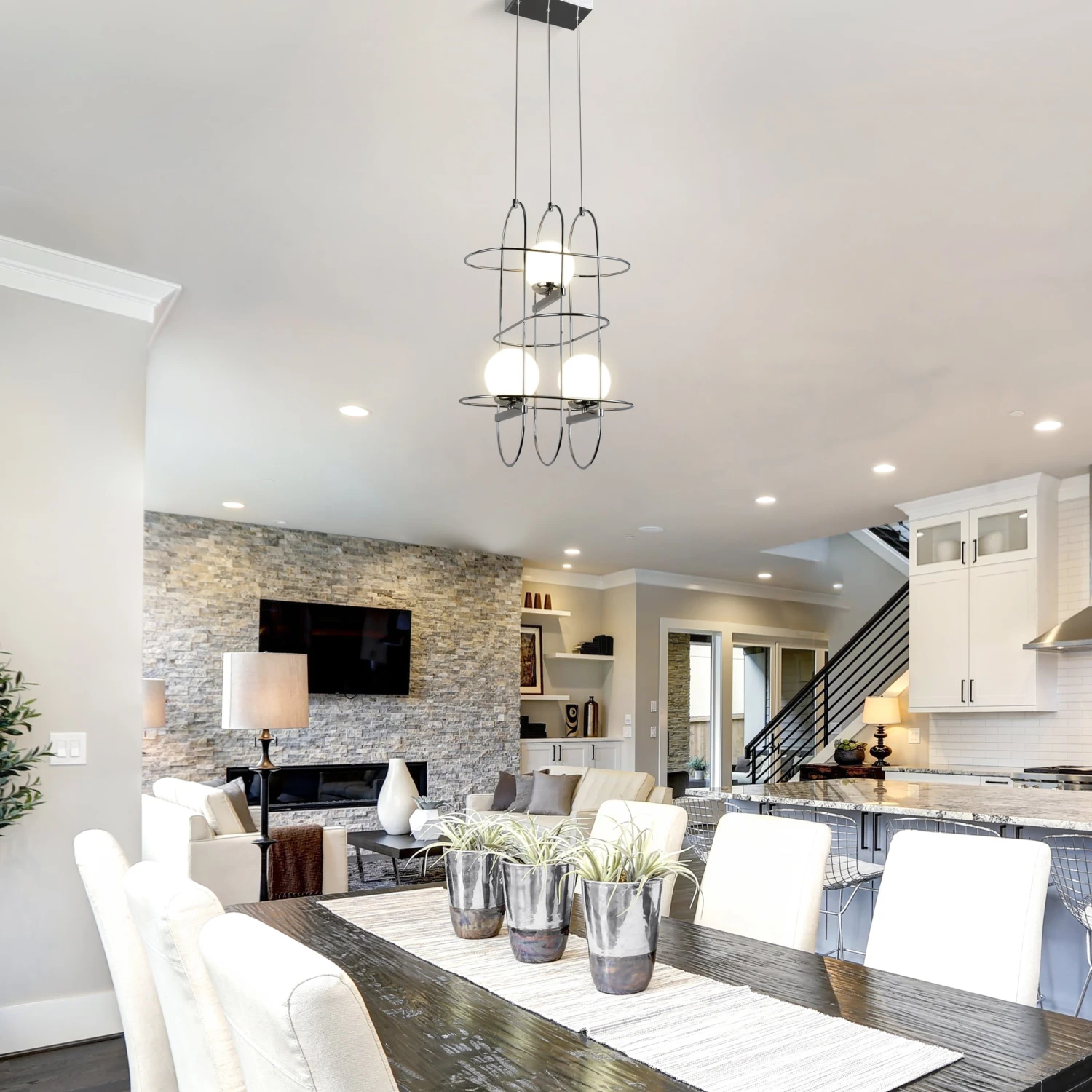 VONN LIGHTING VONN Artisan Lyra VAC3273CH 16" Integrated LED ETL Certified Height Adjustable Chandelier, Chrome Pendant 5 VONN LIGHTING VONN Artisan Lyra VAC3273CH 16" Integrated LED ETL Certified Height Adjustable Chandelier, Chrome Pendant - Image 3