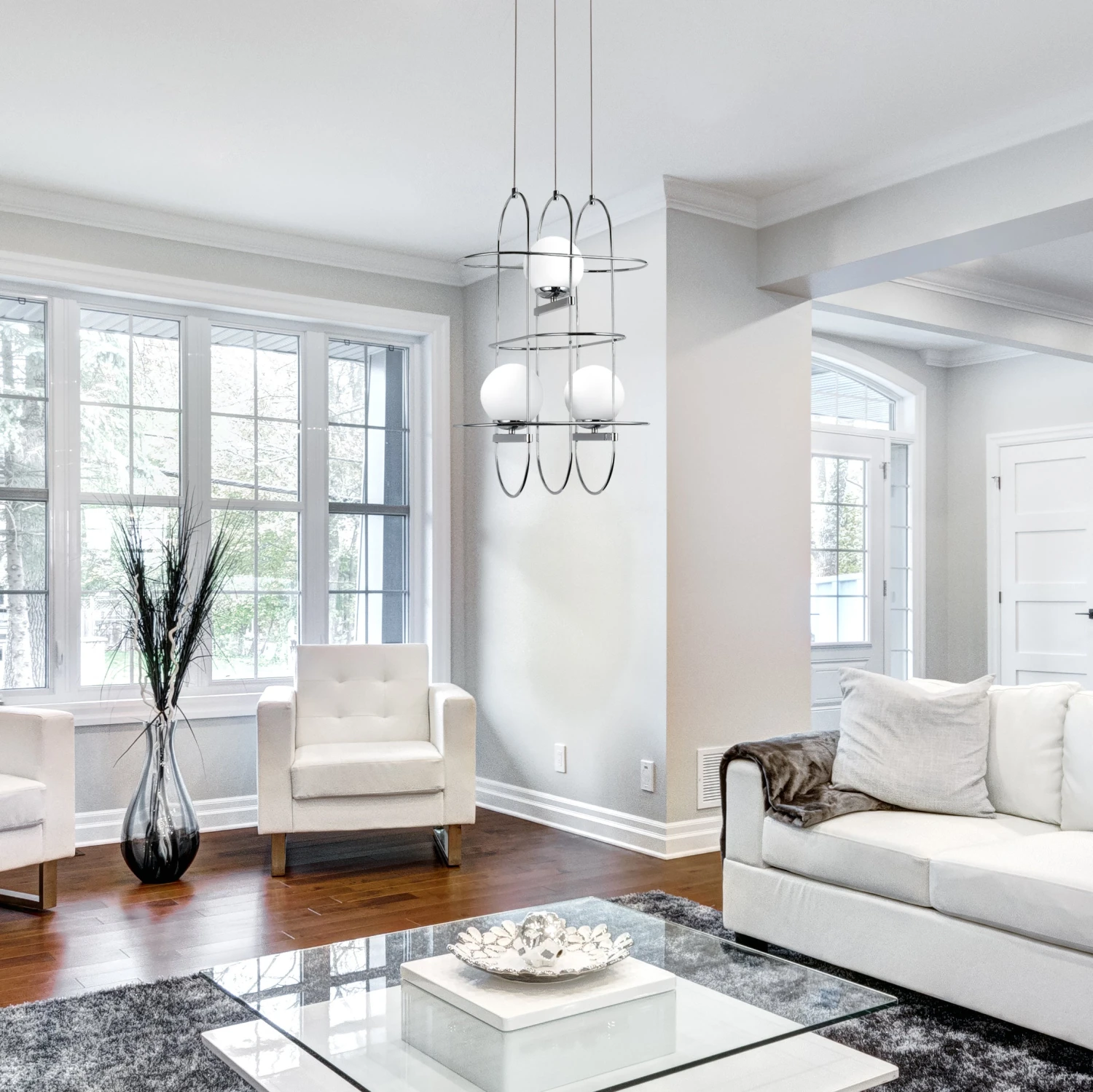 VONN LIGHTING VONN Artisan Lyra VAC3273CH 16" Integrated LED ETL Certified Height Adjustable Chandelier, Chrome Pendant 6 VONN LIGHTING VONN Artisan Lyra VAC3273CH 16" Integrated LED ETL Certified Height Adjustable Chandelier, Chrome Pendant - Image 4