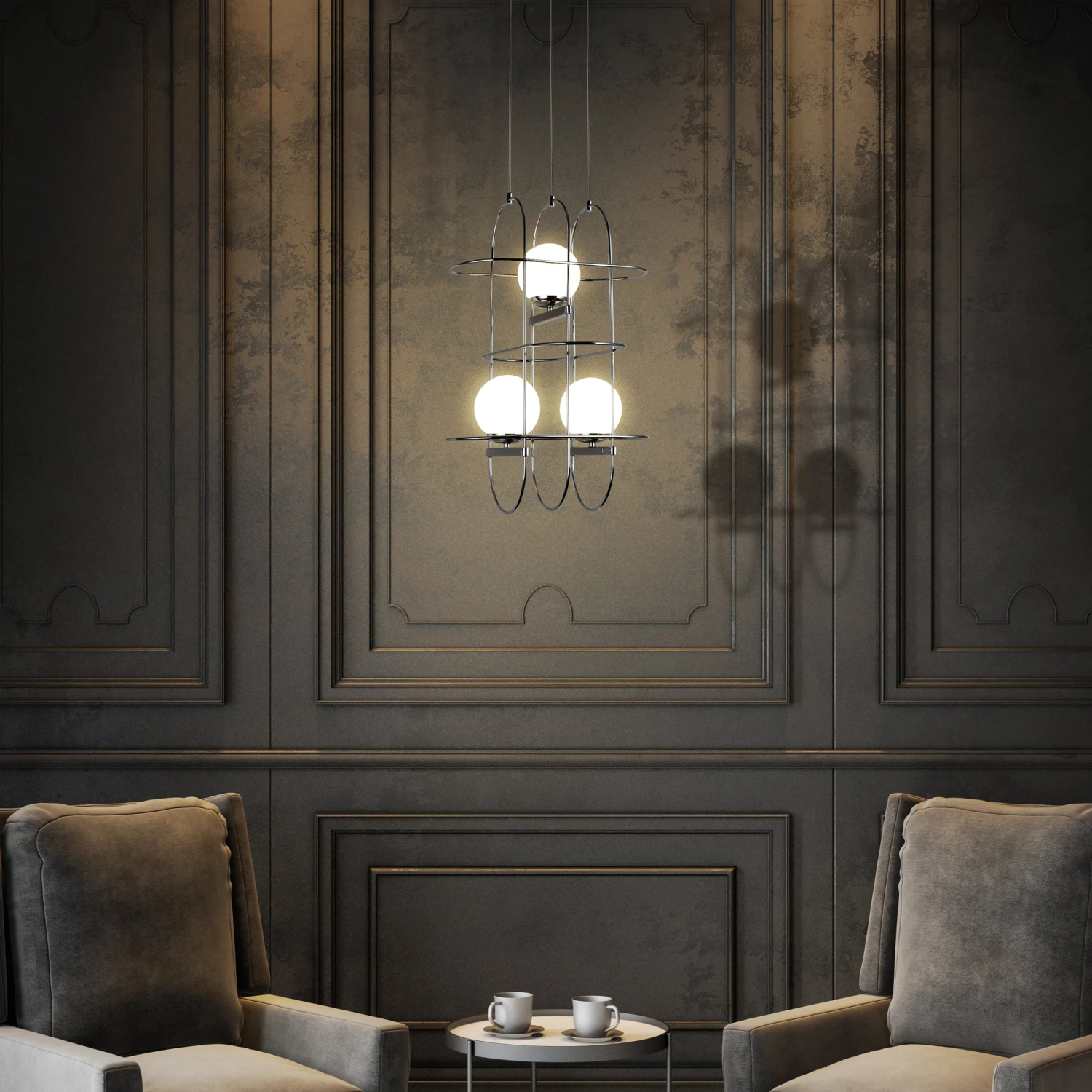 VONN LIGHTING VONN Artisan Lyra VAC3273CH 16" Integrated LED ETL Certified Height Adjustable Chandelier, Chrome Pendant 7 VONN LIGHTING VONN Artisan Lyra VAC3273CH 16" Integrated LED ETL Certified Height Adjustable Chandelier, Chrome Pendant - Image 5