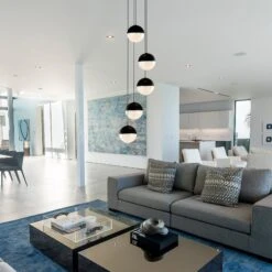 VONN LIGHTING VONN Artisan Ravello VAC3285BL 5-Light Integrated LED ETL Certified Pendant Height Adjustable Chandelier, Black -VONN LIGHTING VAC3285BL IMAGE 7