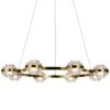 VONN LIGHTING VONN Artisan Milano VAC3338AB 33" Integrated LED ETL Certified Pendant, Height Adjustable Ring Chandelier, Antique Brass -VONN LIGHTING VAC3338AB IMAGE 1