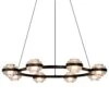 VONN LIGHTING VONN Artisan Milano VAC3338BL 33" Integrated LED ETL Certified Pendant, Height Adjustable Ring Chandelier, Black -VONN LIGHTING VAC3338BL IMAGE 1