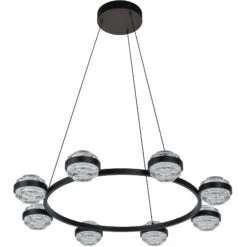 VONN LIGHTING VONN Artisan Milano VAC3338BL 33" Integrated LED ETL Certified Pendant, Height Adjustable Ring Chandelier, Black 22 VONN LIGHTING VONN Artisan Milano VAC3338BL 33" Integrated LED ETL Certified Pendant, Height Adjustable Ring Chandelier, Black -VONN LIGHTING VAC3338BL IMAGE WB2