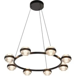 VONN LIGHTING VONN Artisan Milano VAC3338BL 33" Integrated LED ETL Certified Pendant, Height Adjustable Ring Chandelier, Black 23 VONN LIGHTING VONN Artisan Milano VAC3338BL 33" Integrated LED ETL Certified Pendant, Height Adjustable Ring Chandelier, Black -VONN LIGHTING VAC3338BL IMAGE WB3