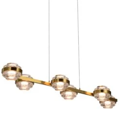 VONN LIGHTING VONN Artisan Milano VAC3LN336AB 39" Integrated LED ETL Certified Pendant, Height Adjustable Chandelier, Antique Brass