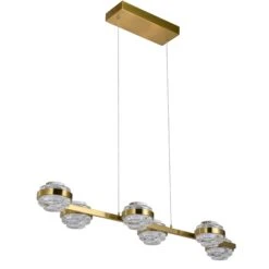 VONN LIGHTING VONN Artisan Milano VAC3LN336AB 39" Integrated LED ETL Certified Pendant, Height Adjustable Chandelier, Antique Brass -VONN LIGHTING VAC3LN336AB IMAGE WB2