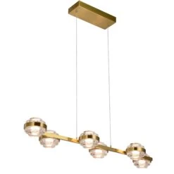 VONN LIGHTING VONN Artisan Milano VAC3LN336AB 39" Integrated LED ETL Certified Pendant, Height Adjustable Chandelier, Antique Brass -VONN LIGHTING VAC3LN336AB IMAGE WB3