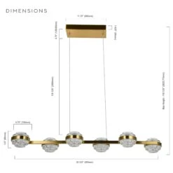 VONN LIGHTING VONN Artisan Milano VAC3LN336AB 39" Integrated LED ETL Certified Pendant, Height Adjustable Chandelier, Antique Brass -VONN LIGHTING VAC3LN336AB IMAGE WB7