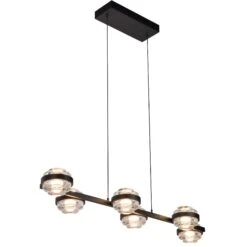 VONN LIGHTING VONN Artisan Milano VAC3LN336BL 39" Integrated LED ETL Certified Pendant, Height Adjustable Chandelier, Black -VONN LIGHTING VAC3LN336BL IMAGE WB3