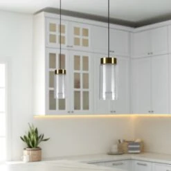 VONN LIGHTING VONN Artisan Genoa VAP2111BL 5" Integrated LED ETL Certified Height Adjustable Pendant With Glass Shade, Black -VONN LIGHTING VAP2111BL IMAGE 3