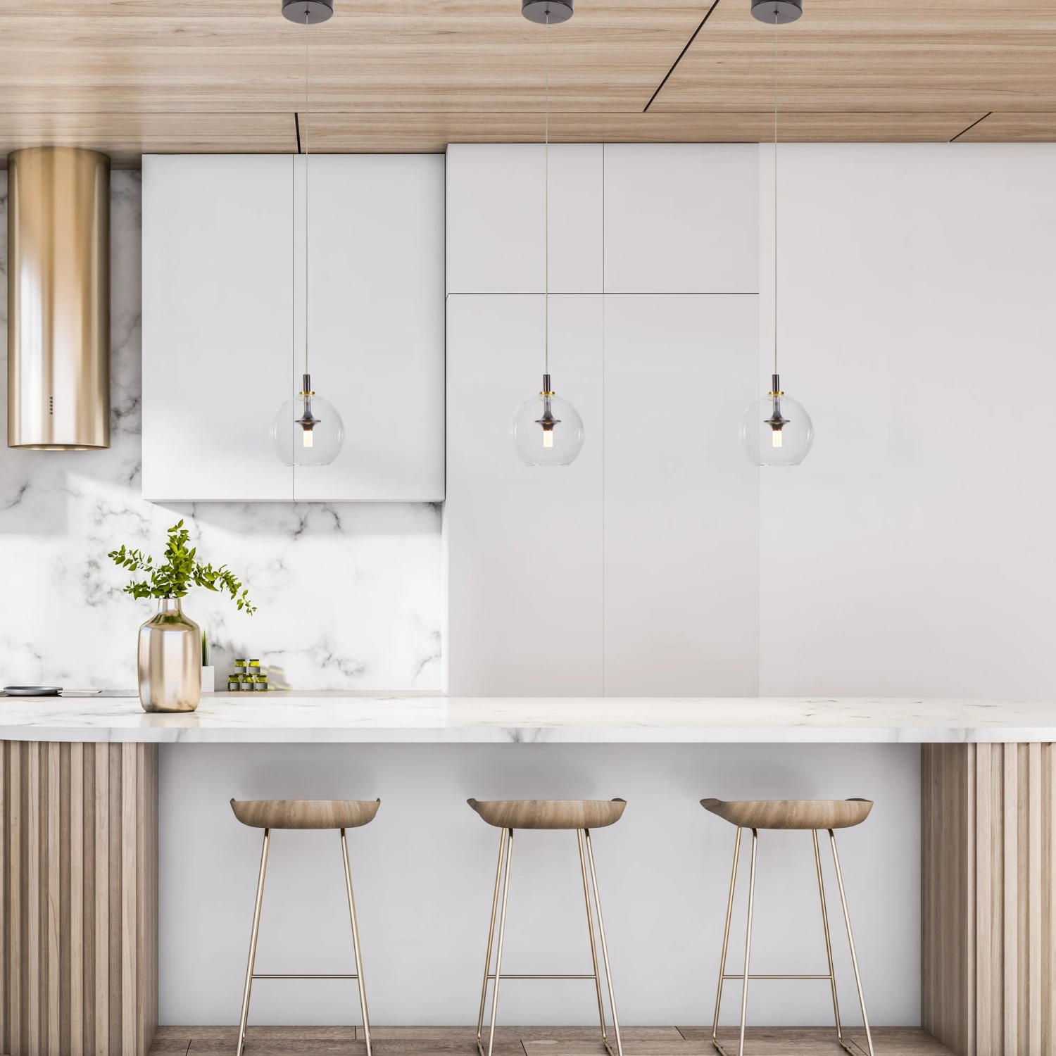 VONN LIGHTING VONN Artisan Portofino VAP2161AB 7" Integrated LED ETL Certified Height Adjustable Pendant W/ Glass Shade 6 VONN LIGHTING VONN Artisan Portofino VAP2161AB 7" Integrated LED ETL Certified Height Adjustable Pendant W/ Glass Shade - Image 4