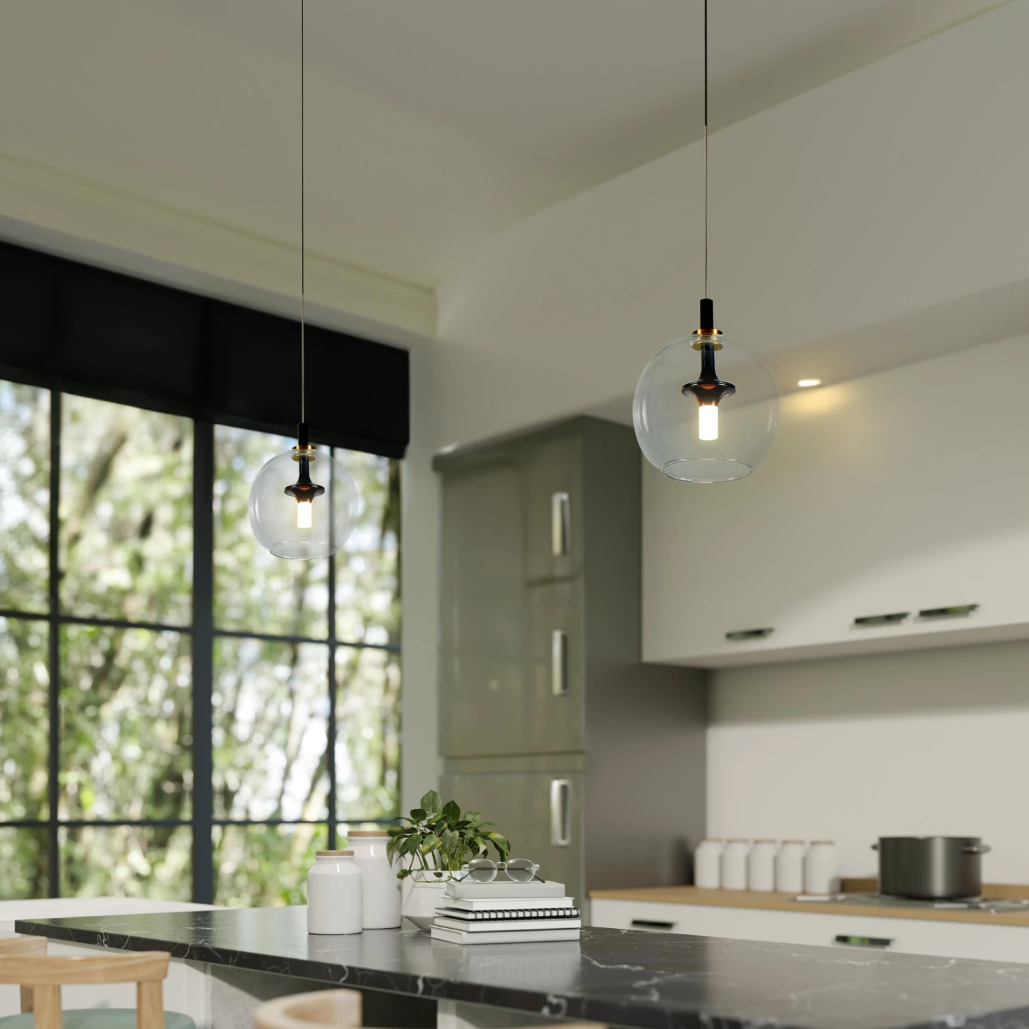 VONN LIGHTING VONN Artisan Portofino VAP2161AB 7" Integrated LED ETL Certified Height Adjustable Pendant W/ Glass Shade 7 VONN LIGHTING VONN Artisan Portofino VAP2161AB 7" Integrated LED ETL Certified Height Adjustable Pendant W/ Glass Shade - Image 5