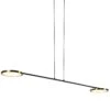 VONN LIGHTING VONN Artisan Torino VAP2192AB 39" Integrated LED ETL Certified Height Adjustable Pendant, Rotating Disks, Antique Brass
