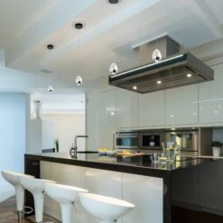 VONN LIGHTING VONN Artisan Venezia VAP2201BL 3.5" Integrated LED ETL Certified Height Adjustable Pendant W/ Glass Shade, Black -VONN LIGHTING VAP2201BL IMAGE 3