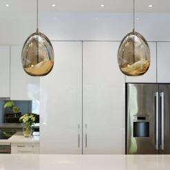 VONN LIGHTING VONN Artisan Venezia VAP2201GL 3.5" Integrated LED ETL Certified Height Adjustable Pendant W/ Glass Shade, Black -VONN LIGHTING VAP2201GL IMAGE 3