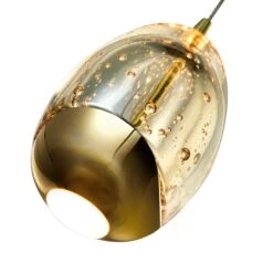 VONN LIGHTING VONN Artisan Venezia VAP2201GL 3.5" Integrated LED ETL Certified Height Adjustable Pendant W/ Glass Shade, Black -VONN LIGHTING VAP2201GL IMAGE WB3