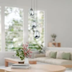 VONN LIGHTING VONN Artisan Venezia VAP2203CH 3-Light Integrated LED ETL Certified Pendant, Height Adjustable Chandelier, Black -VONN LIGHTING VAP2203CH IMAGE 3