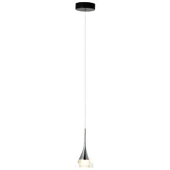 VONN LIGHTING VONN Artisan Amalfi VAP2211BL 4.75" Integrated LED ETL Certified Height Adjustable Pendant W/ Cone Shade, Black -VONN LIGHTING VAP2211BL IMAGE WB2