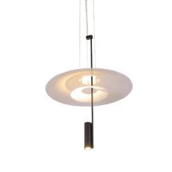 VONN LIGHTING VONN Artisan Positano VAP2251BL 20" Integrated LED ETL Certified Height Adjustable Pendant Light In Black