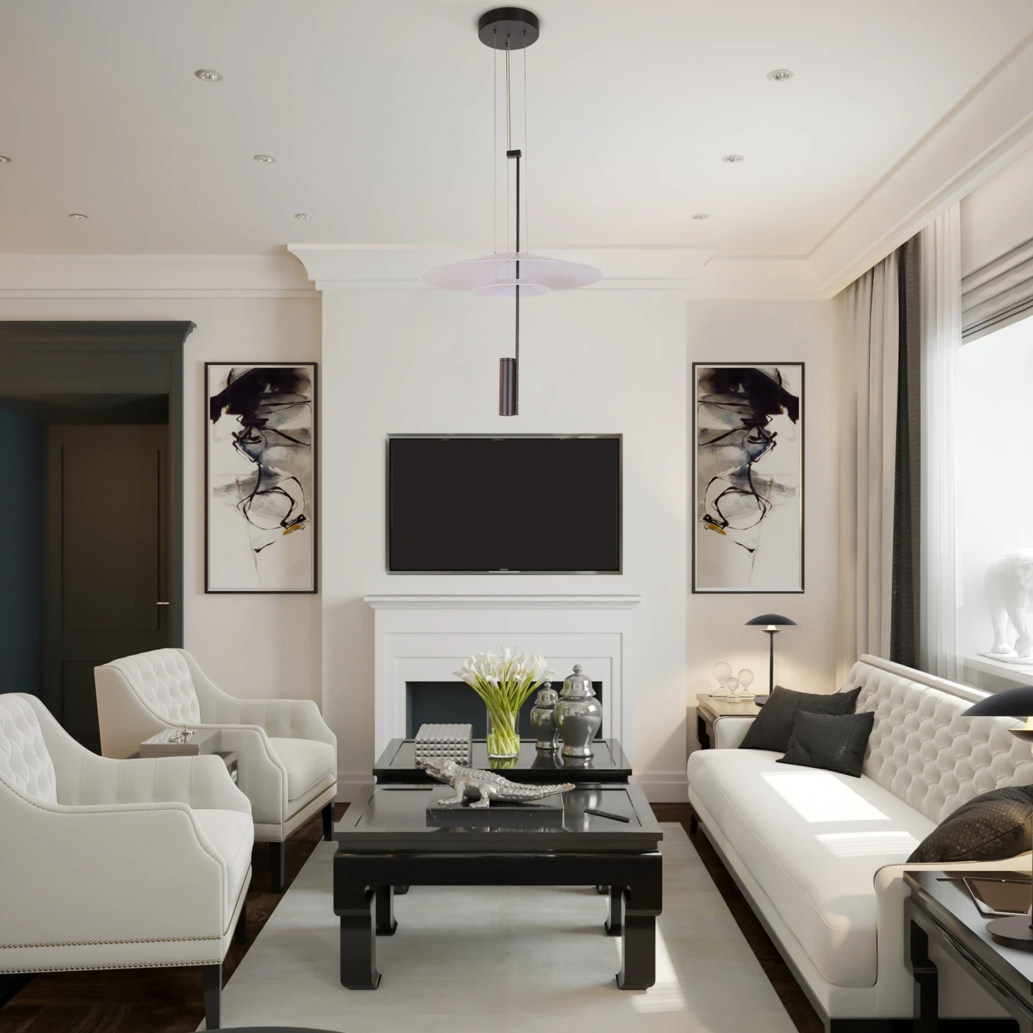 VONN LIGHTING VONN Artisan Positano VAP2251BL 20" Integrated LED ETL Certified Height Adjustable Pendant Light In Black 4 VONN LIGHTING VONN Artisan Positano VAP2251BL 20" Integrated LED ETL Certified Height Adjustable Pendant Light In Black - Image 2