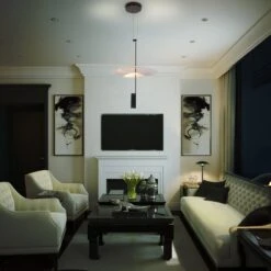 VONN LIGHTING VONN Artisan Positano VAP2251BL 20" Integrated LED ETL Certified Height Adjustable Pendant Light In Black 11 VONN LIGHTING VONN Artisan Positano VAP2251BL 20" Integrated LED ETL Certified Height Adjustable Pendant Light In Black -VONN LIGHTING VAP2251BL IMAGE 3