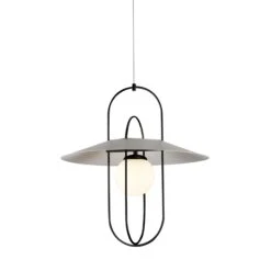 VONN LIGHTING VONN Artisan Lyra VAP2271BL 18" Integrated LED ETL Certified Height Adjustable Pendant Light In Black