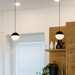 VONN LIGHTING VONN Artisan Ravello VAP2281BL 5" Integrated LED ETL Certified Height Adjustable Pendant W/ Globe Shade, Black -VONN LIGHTING VAP2281BL IMAGE 5 f2be1ae3 4786 4f74 ab9e 3ecb6c5e4788