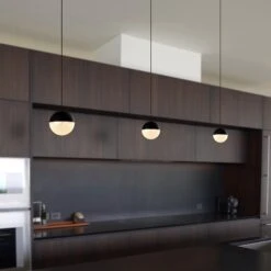 VONN LIGHTING VONN Artisan Ravello VAP2281BL 5" Integrated LED ETL Certified Height Adjustable Pendant W/ Globe Shade, Black -VONN LIGHTING VAP2281BL IMAGE 8