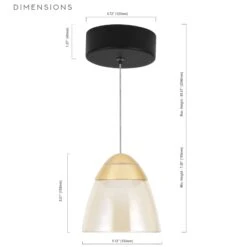 VONN LIGHTING VONN Artisan Roma VAP2291BL 5" 1-Light Integrated LED ETL Certified Height Adjustable Pendant, Black -VONN LIGHTING VAP2291BL IMAGE WB7