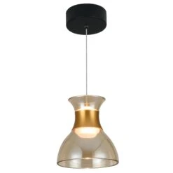VONN LIGHTING VONN Artisan Palermo VAP2301BL 7" Up-Down Integrated LED ETL Certified Height Adjustable Pendant, Black -VONN LIGHTING VAP2301BL IMAGE WB3